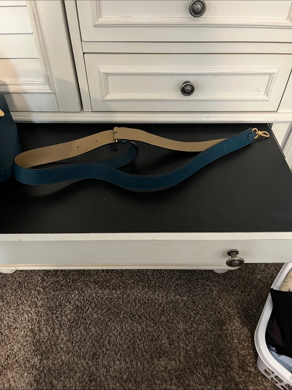 Marc by Marc Jacobs Teal Blue Leather Satchel with Gold Hardware
